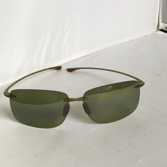 Maui Jim Square-Frame Nylon rimless Sunglasses - Olive - Picture 3 of 5